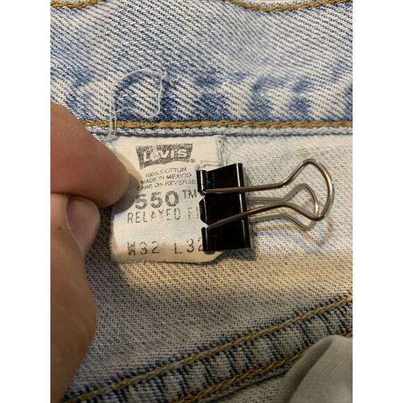 Mens Vintage‎ Distressed Relaxed Tapered 550 Levis Jeans 32 x 32 Vintage - Picture 3 of 7